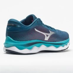 Mizuno Wave Sky 5 Waveknit Women's Legion Blue/Silver -Mizuno Store 046646 6