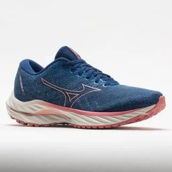 Mizuno Wave Inspire 19 Women's Blue Quartz/Peach Bud -Mizuno Store 049747 5
