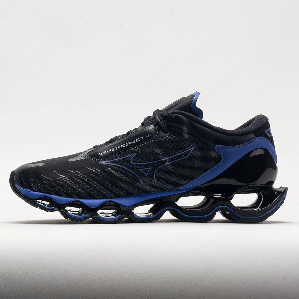 Mizuno Wave Prophecy 12 Men's Black Oyster/Blue Ashes 2 Mizuno Wave Prophecy 12 Men's Black Oyster/Blue Ashes - Image 2