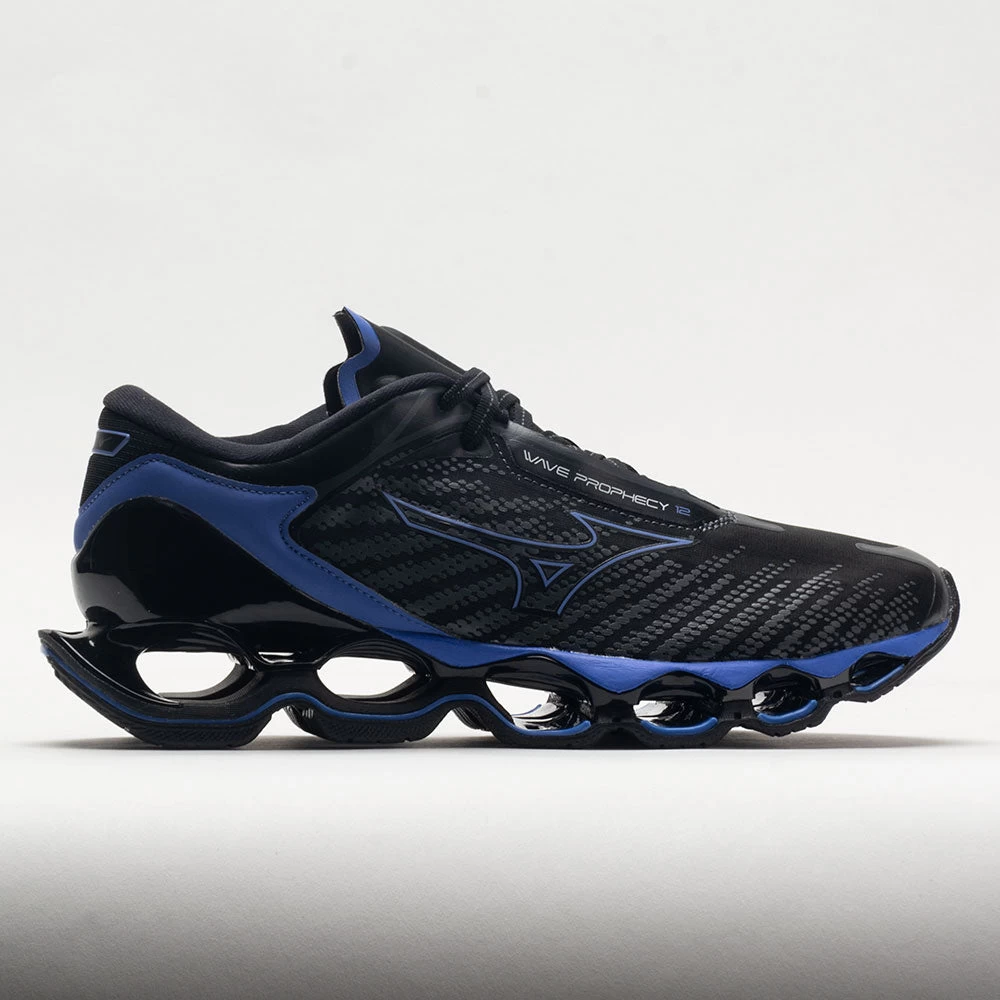 Mizuno Wave Prophecy 12 Men's Black Oyster/Blue Ashes 1 Mizuno Wave Prophecy 12 Men's Black Oyster/Blue Ashes