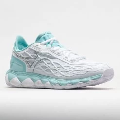 Mizuno Wave Enforce Tour AC Women's White/Tanager Turquoise -Mizuno Store 117145 5