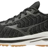 Mizuno Men’s Wave Rider 24 Waveknit (9098 - Black/Dark Shadow)