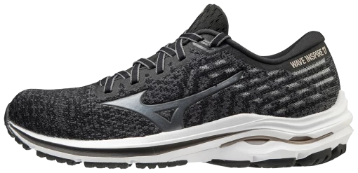 Mizuno Women's Wave Inspire 17 Waveknit (907A - Black/Platinum Gold) -Mizuno Store 411311 907A 00