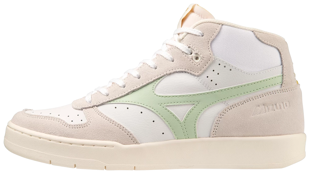 Mizuno City Wind Mid, White/Smoke Green 1 Mizuno City Wind Mid, White/Smoke Green