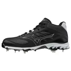 Men's Mizuno 9-Dominant 2 Mid Metal Baseball Cleats