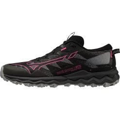 Mizuno Wave Daichi 7 GTX Trail Running Shoes Women - Black / Fuchsia Fedora / Quiet Shade