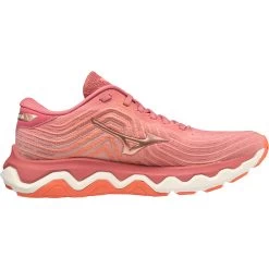 Mizuno Wave Horizon 6 Running Shoes Women - Garnet Rose / Rose Copper / Persimmon -Mizuno Store mizuno wave horizon 6 womens running shoes garnet rose rose copper persimmon 4 1115572