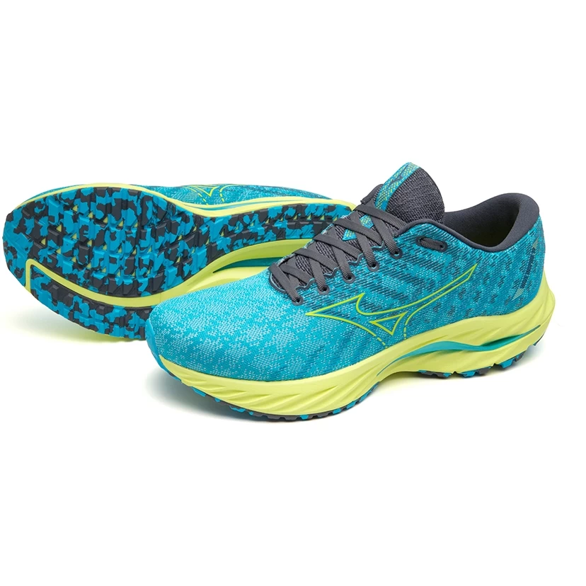 Mizuno Wave Inspire 19 Running Shoes Men - Jet Blue / Bolt 2 / Luminous 2 Mizuno Wave Inspire 19 Running Shoes Men - Jet Blue / Bolt 2 / Luminous - Image 2