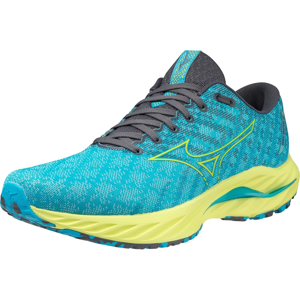 Mizuno Wave Inspire 19 Running Shoes Men - Jet Blue / Bolt 2 / Luminous 3 Mizuno Wave Inspire 19 Running Shoes Men - Jet Blue / Bolt 2 / Luminous - Image 3