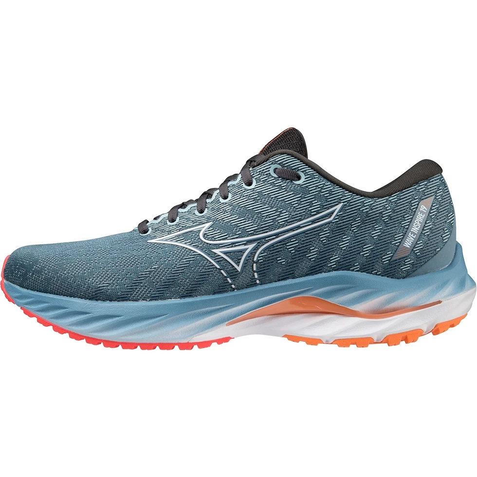 Mizuno Wave Inspire 19 Running Shoes Men - Provincial Blue / White / Light Orange 1 Mizuno Wave Inspire 19 Running Shoes Men - Provincial Blue / White / Light Orange