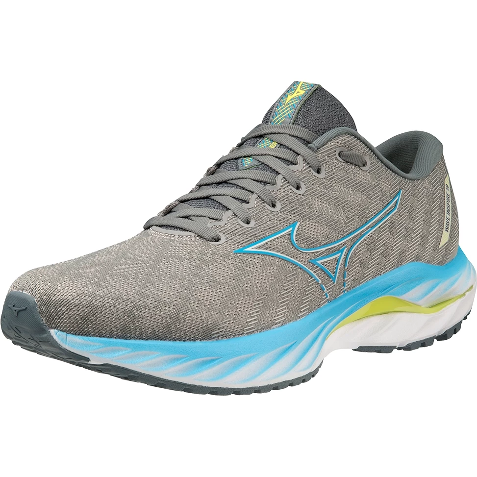 Mizuno Wave Inspire 19 Running Shoes Men - Ultimate Gray / Jet Blue / Bolt 2 3 Mizuno Wave Inspire 19 Running Shoes Men - Ultimate Gray / Jet Blue / Bolt 2 - Image 3