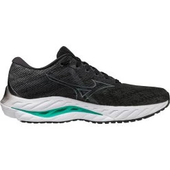 Mizuno Wave Inspire 19 Wide Running Shoes Men - Black / Metallic Gray / Biscay Green -Mizuno Store mizuno wave inspire 19 wide running shoes black metallic gray biscay green 3 1399145