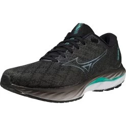 Mizuno Wave Inspire 19 Wide Running Shoes Men - Black / Metallic Gray / Biscay Green -Mizuno Store mizuno wave inspire 19 wide running shoes black metallic gray biscay green 5 1399147