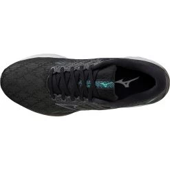 Mizuno Wave Inspire 19 Wide Running Shoes Men - Black / Metallic Gray / Biscay Green -Mizuno Store mizuno wave inspire 19 wide running shoes black metallic gray biscay green 7 1399149