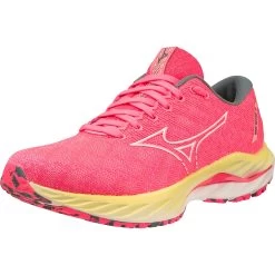 Mizuno Wave Inspire 19 Running Shoes Women - High-Vis Pink / Snow White / Luminous -Mizuno Store mizuno wave inspire 19 womens running shoes high vis pink snow white luminous 3 1503744
