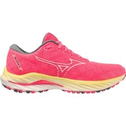 Mizuno Wave Inspire 19 Running Shoes Women - High-Vis Pink / Snow White / Luminous -Mizuno Store mizuno wave inspire 19 womens running shoes high vis pink snow white luminous 7 1503748