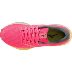 Mizuno Wave Inspire 19 Running Shoes Women - High-Vis Pink / Snow White / Luminous -Mizuno Store mizuno wave inspire 19 womens running shoes high vis pink snow white luminous 8 1503749