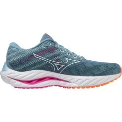 Mizuno Wave Inspire 19 Running Shoes Women - Provincial Blue / White / Magnificent Magenta -Mizuno Store mizuno wave inspire 19 womens running shoes provincial blue white magnificent magenta 3 1399087