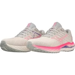 Mizuno Wave Inspire 19 Running Shoes Women - Snow White / Sakura Glow / Purple Punch
