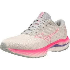 Mizuno Wave Inspire 19 Running Shoes Women - Snow White / Sakura Glow / Purple Punch -Mizuno Store mizuno wave inspire 19 womens running shoes snow white sakura glow purple punch 3 1503754