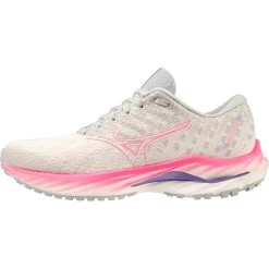 Mizuno Wave Inspire 19 Running Shoes Women - Snow White / Sakura Glow / Purple Punch -Mizuno Store mizuno wave inspire 19 womens running shoes snow white sakura glow purple punch 5 1503756