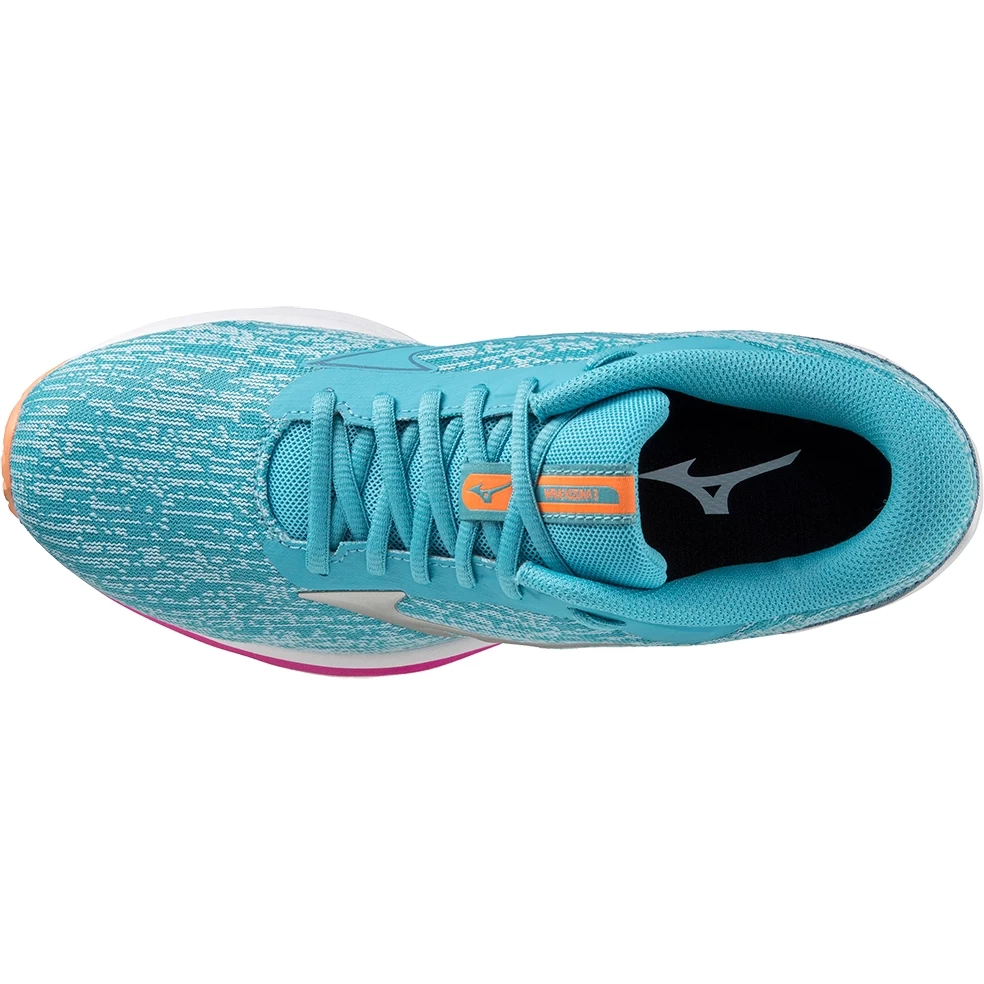 Mizuno Wave Kizuna 3 Running Shoes Women - Maui Blue / Silver / Light Orange 3 Mizuno Wave Kizuna 3 Running Shoes Women - Maui Blue / Silver / Light Orange - Image 3