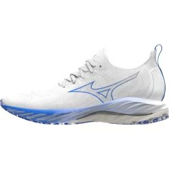 Mizuno Wave Neo Wind Running Shoes Men - Undyed White / Peace Blue