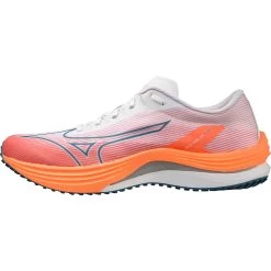 Mizuno Wave Rebellion Flash Running Shoes Men - White / Silver / Light Orange