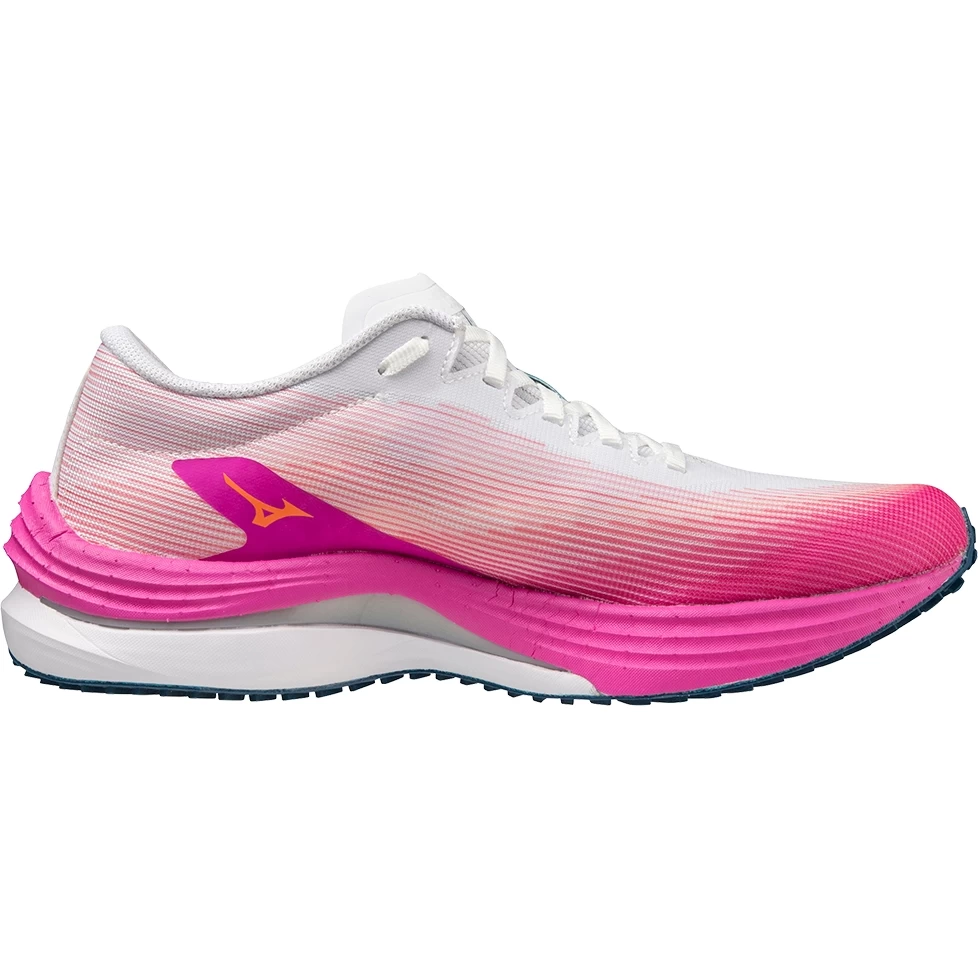 Mizuno Wave Rebellion Flash Running Shoes Women - White / Silver / Magnificent Magenta 3 Mizuno Wave Rebellion Flash Running Shoes Women - White / Silver / Magnificent Magenta - Image 3