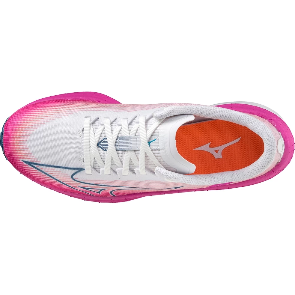 Mizuno Wave Rebellion Flash Running Shoes Women - White / Silver / Magnificent Magenta 4 Mizuno Wave Rebellion Flash Running Shoes Women - White / Silver / Magnificent Magenta - Image 4