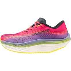 Mizuno Wave Rebellion Pro Running Shoes Women - High-Vis Pink / Ombre Blue / Purple Punch
