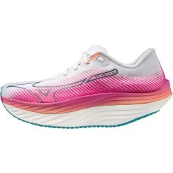 Mizuno Wave Rebellion Pro Running Shoes Women - White / Silver / Magnificent Magenta