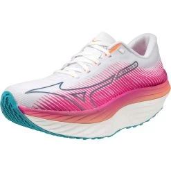Mizuno Wave Rebellion Pro Running Shoes Women - White / Silver / Magnificent Magenta -Mizuno Store mizuno wave rebellion pro womens running shoes white silver magnificent magenta 5 1399223
