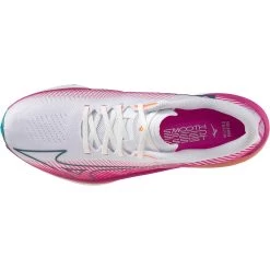 Mizuno Wave Rebellion Pro Running Shoes Women - White / Silver / Magnificent Magenta -Mizuno Store mizuno wave rebellion pro womens running shoes white silver magnificent magenta 7 1399225