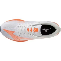 Mizuno Wave Rebellion Sonic Running Shoes Men - White / Light Orange / Blue Ashes -Mizuno Store mizuno wave rebellion sonic running shoes white light orange blue ashes 4 1399272