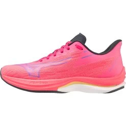 Mizuno Wave Rebellion Sonic Running Shoes Women - High-Vis Pink / Purple Punch / Ombre Blue