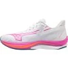 Mizuno Wave Rebellion Sonic Running Shoes Women - White / Magnificent Magenta / Blue Ashes