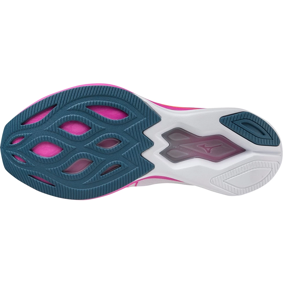 Mizuno Wave Rebellion Sonic Running Shoes Women - White / Magnificent Magenta / Blue Ashes 6 Mizuno Wave Rebellion Sonic Running Shoes Women - White / Magnificent Magenta / Blue Ashes - Image 6