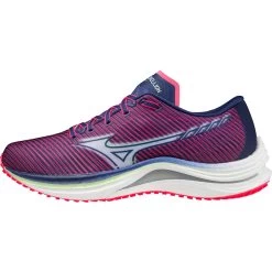 Mizuno Wave Rebellion Running Shoes Women - Diva Pink / Indigo White / Paradise Green
