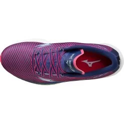 Mizuno Wave Rebellion Running Shoes Women - Diva Pink / Indigo White / Paradise Green -Mizuno Store mizuno wave rebellion womens running shoes diva pink indigo white paradise green 3 1003342