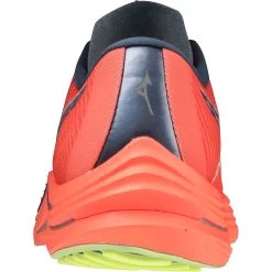 Mizuno Wave Rebellion Running Shoes Women - Neon Flame / White / Neo Lime -Mizuno Store mizuno wave rebellion womens running shoes neon flame white neo lime 5 1115646