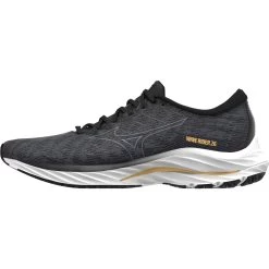 Mizuno Wave Rider 26 Wide Running Shoes Men - Odyssey Gray / Metallic Gray / Pale Marigold