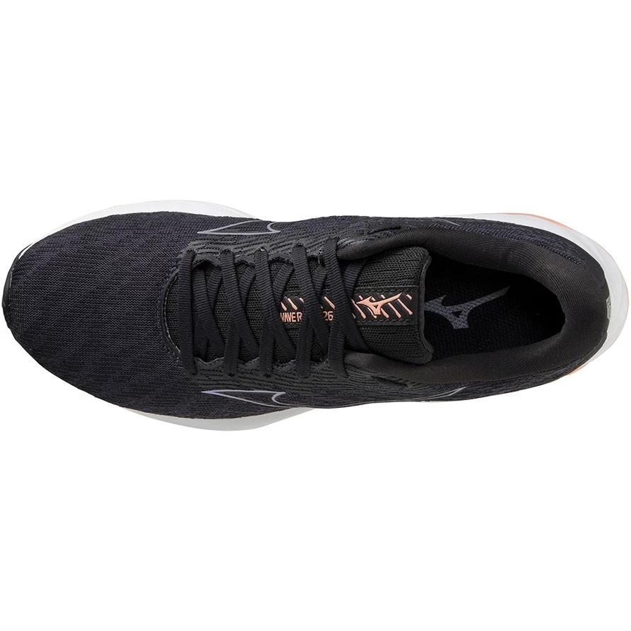 Mizuno Wave Rider 26 Wide Running Shoes Women - Odyssey Gray / Quicksilver / Salmon 3 Mizuno Wave Rider 26 Wide Running Shoes Women - Odyssey Gray / Quicksilver / Salmon - Image 3