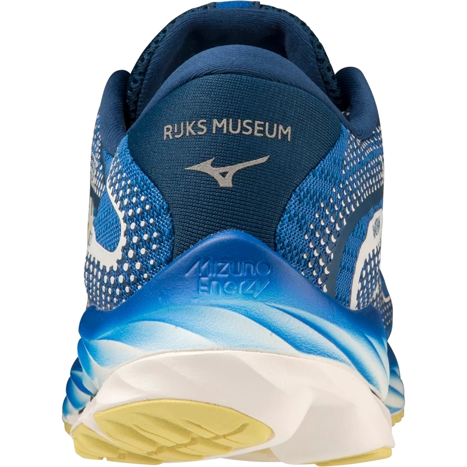 Mizuno Wave Rider 27 Amsterdam Running Shoes Men - Lapis Blue / Gluten Yellow / Poseidon 10 Mizuno Wave Rider 27 Amsterdam Running Shoes Men - Lapis Blue / Gluten Yellow / Poseidon - Image 10