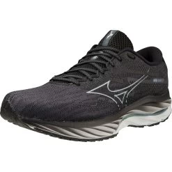 Mizuno Wave Rider 27 Running Shoes Men - Ebony / Illusion Blue / Black -Mizuno Store mizuno wave rider 27 running shoes ebony illusion blue black 3 1503969