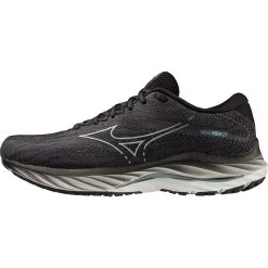 Mizuno Wave Rider 27 Running Shoes Men - Ebony / Illusion Blue / Black -Mizuno Store mizuno wave rider 27 running shoes ebony illusion blue black 5 1503963