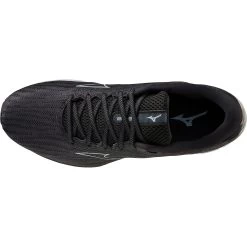 Mizuno Wave Rider 27 Wide Running Shoes Men - Ebony / Illusion Blue / Black -Mizuno Store mizuno wave rider 27 running shoes ebony illusion blue black 8 1503966 1