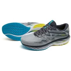 Mizuno Wave Rider 27 Running Shoes Men - Pearl Blue / White / Bolt 2