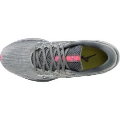 Mizuno Wave Rider 27 Running Shoes Women - Pearl Blue / White / High-Vis Pink -Mizuno Store mizuno wave rider 27 womens running shoes pearl blue white high vis pink 8 1503997