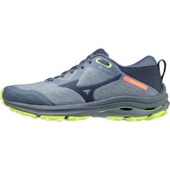 Mizuno Wave Rider GTX Trail Running Shoes Women J1GD2179 - Vintage Indigo / Vintage Indigo / Neo Lime